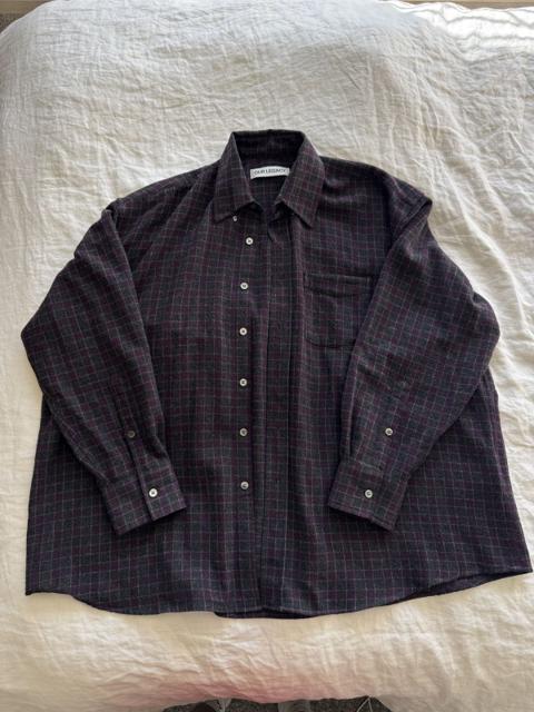 borrowed bd flannel shirt in purple check