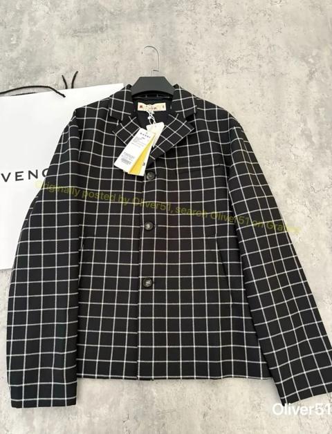 Black Check Wool Blazer