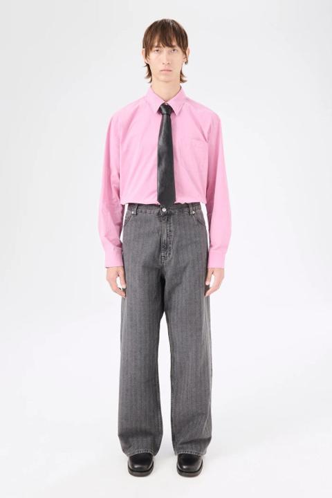 Vast cut washed grey torino stripe