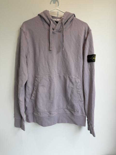 Stone Island Mens Cotton Patch Hoodie Lavender Purple Size L