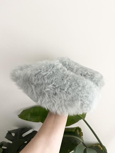 STEAL! Rick Owens Shearling Mules Blue