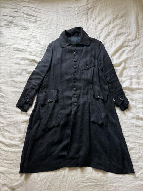 John Alexander Skelton Black Linen Coat