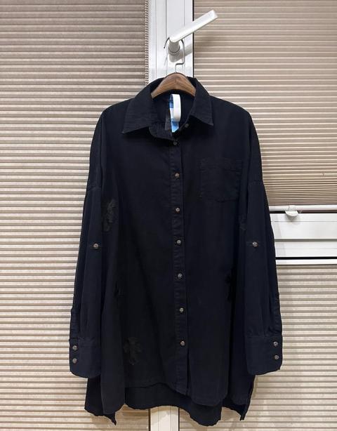 Chrome hearts Leather Cross Patch Shirt