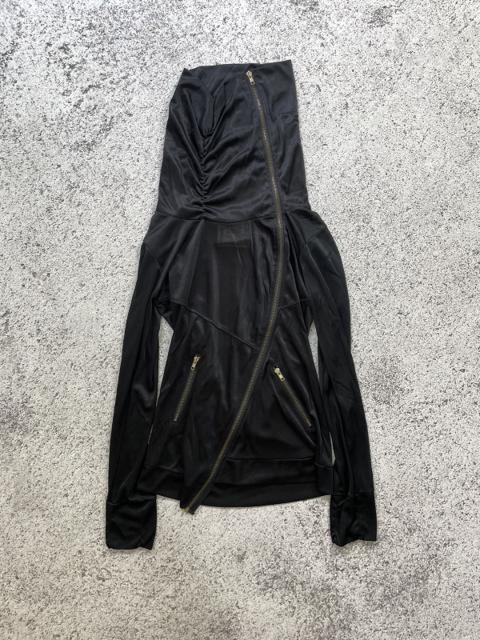 2000s Unknown - Asymmetrical High Neck Jacket Top Gothic emo