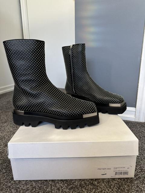Peter Do SS23 Metal Tip Studded Combat Boots