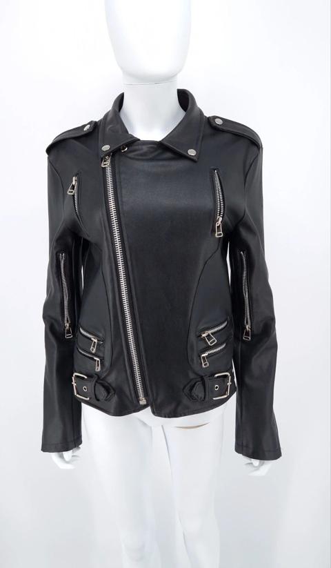 Attachment Vegan Leather Biker Jacket