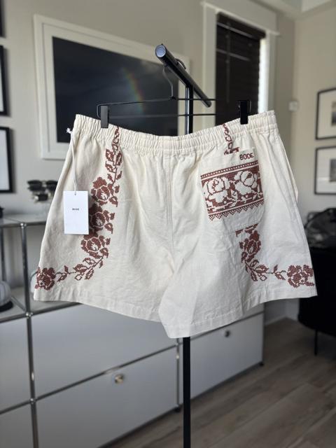 BODE | BROWN WHITE PATTERN LOGO SHORTS