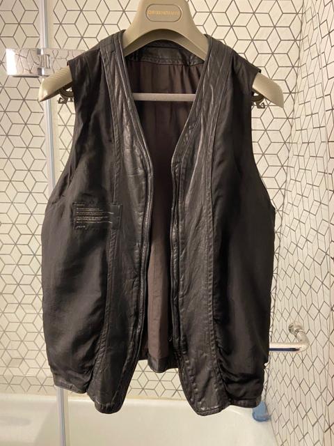 Leather Trim Zip Vest