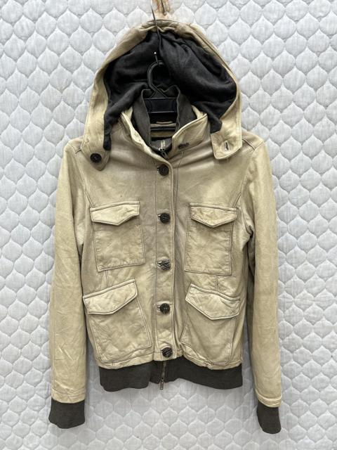 🔥🔥🔥STEALS GIORGIO BRATO LEATHER JACKET DETACHABLE HOODIE