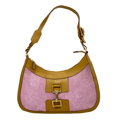 Gucci Jackie Shoulder Bag 001 4128 Suede Brown Pink Women's OP019914