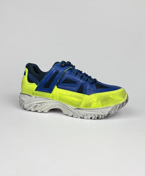 NEW. DIRTY TREATMENT BOVINE LEATHER SNEAKERS - RETAIL $900 -