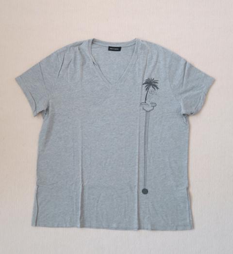 Kris Van Assche V-neck Sexy Palm Tree Street Sign T-Shirt