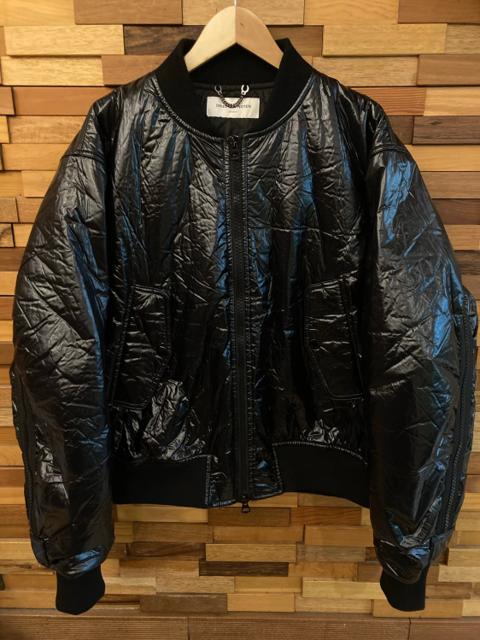 Dries Van Noten Vellow Crinkled Back Zip bomber jacket