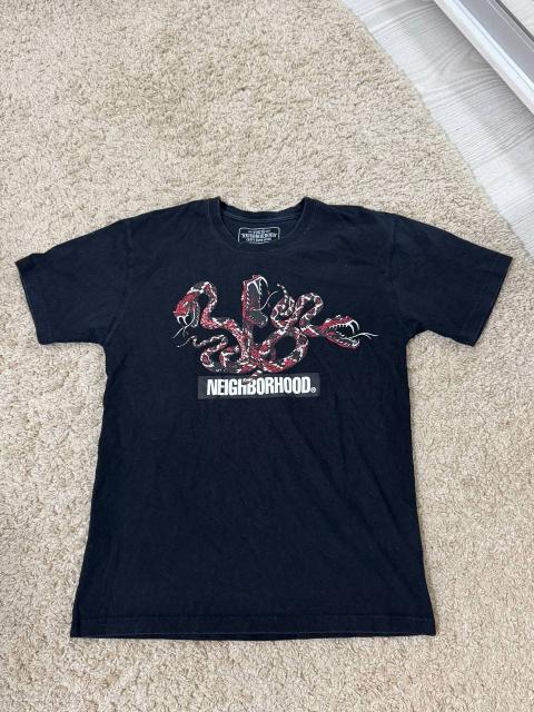 Neighborhood Logo Print T-Shirt Snake