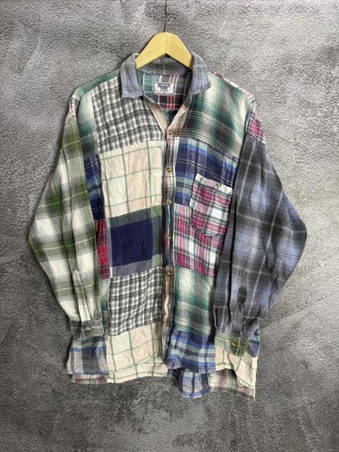 Redison patchwork button shirt