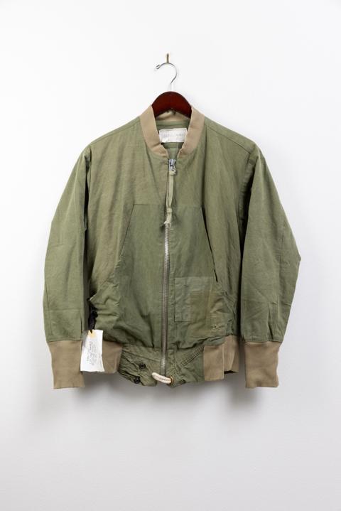 Army tent zip front bomber studio with pockets
