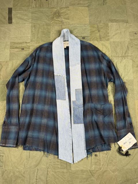 Flannel Kimono In Blue