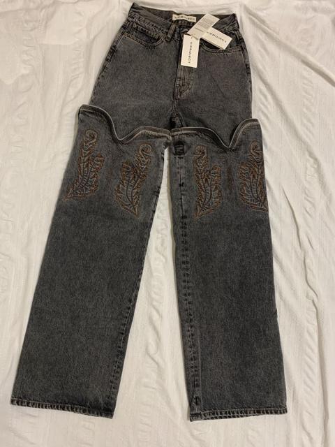 Black Maxi Cowboy Cuff Jeans