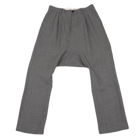 Gray Wool Two-Tuck Sarouel Pants Size S