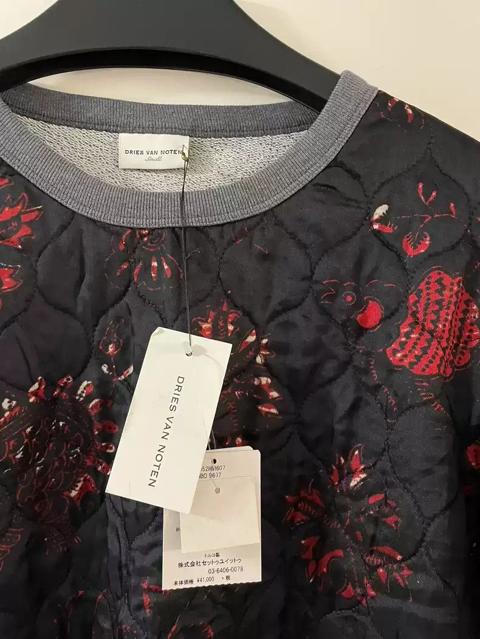 Dries van noten embroidery printing brand new sweater