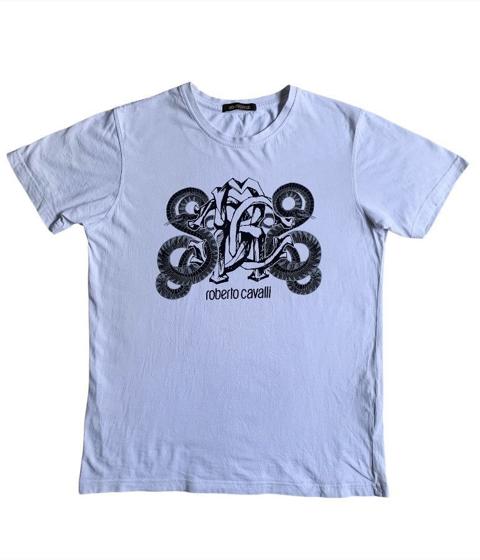Vintage roberto cavalli snakes graphic print