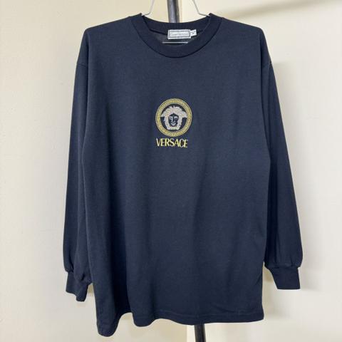 Gianni Versace Embroidered Long Sleeve Medusa 90s Early