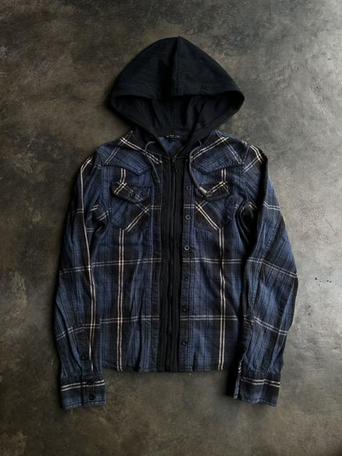 JAPANESE DOUBLE LAYER HOODIE SHIRTS FLANEL VKEI PUNK STYLE