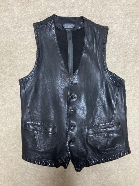 BACKLASH Black German Calfskin Leather Vest M