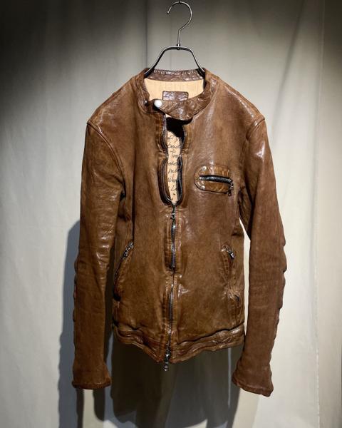 S/S2012 ISAMUKATAYAMA BACKLASH - 6zip German Calfskin Jacket