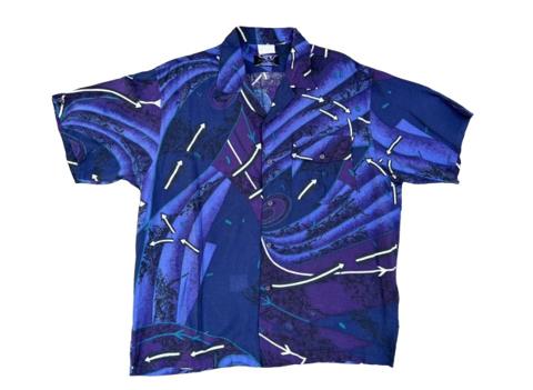Vtg 90s Arrston Volaju Japan Abstract Psychedelic Art Shirt