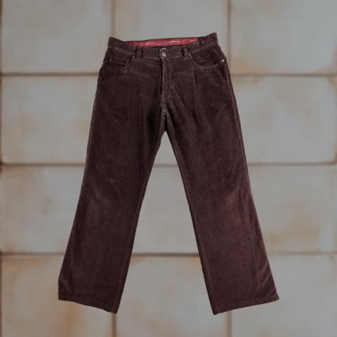 Ermenegildo Zegna Pants Mens 34x29 Brown Corduroy Chino 5-Pocket Cotton Italy