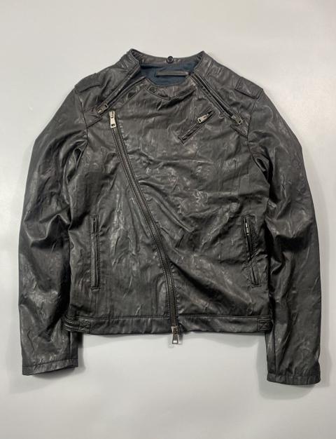Andrew Mackenzie - PVC Spiral Crinkled Moto Biker Jacket