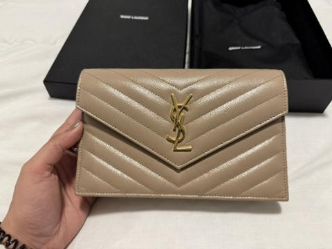 YSL Cassandre Envelope Chain Wallet