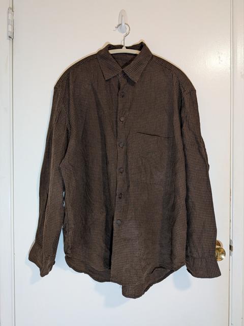 Logwood Linen Check Big Shirt Two