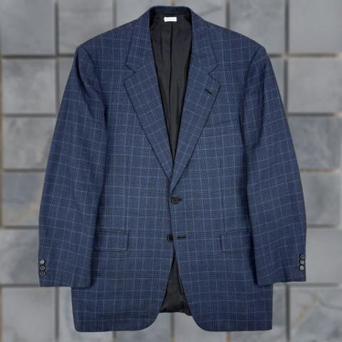 Brioni Blazer Men’s 42 Blue Glen Plaid 100% Wool Piuma Dual Vent Made In Italy