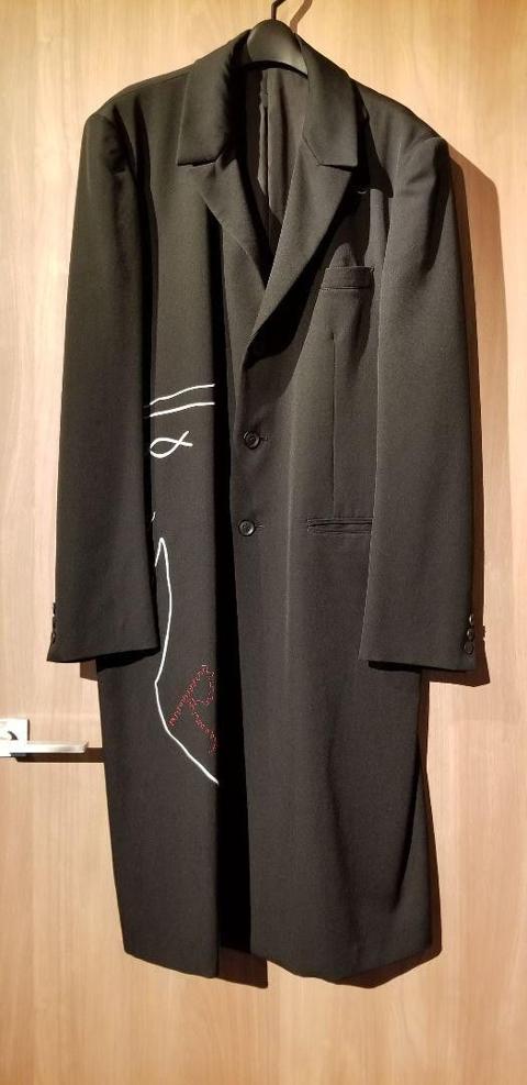 yohji yamamoto pour homme 22ss embroidered doctor jacket