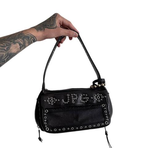Jean Paul Gaultier Maroquinerie Leather Grommet Cargo Bag