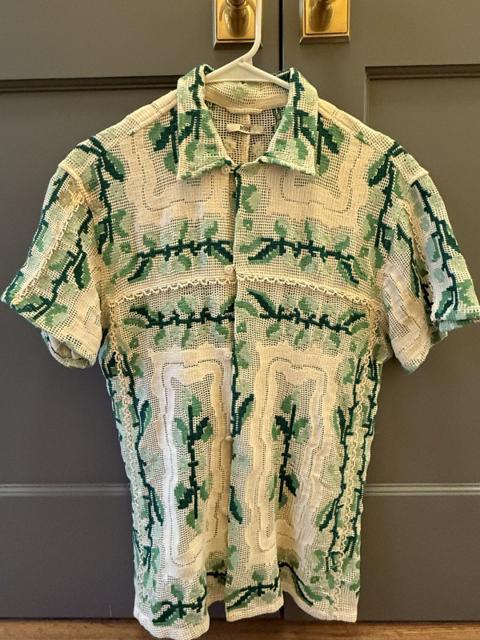 Bode Lace Patterned S/S Shirt XS/S