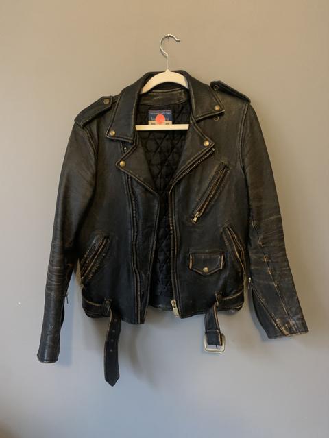Blackmeans Leather Biker Jacket Size 3