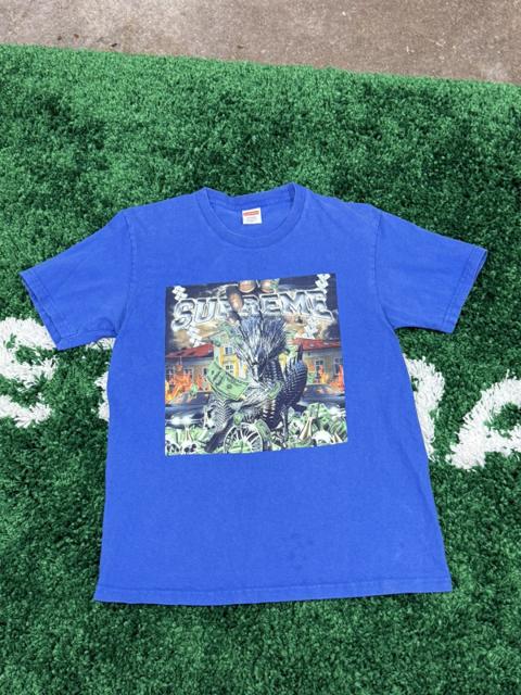 Supreme Dragon Money Photo Tee Blue Medium Logo SS20
