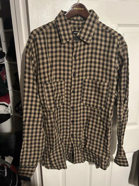Evan kinori flat hem shirt