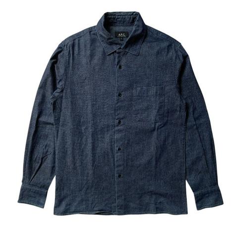 Denim workwear shirt made in japan
