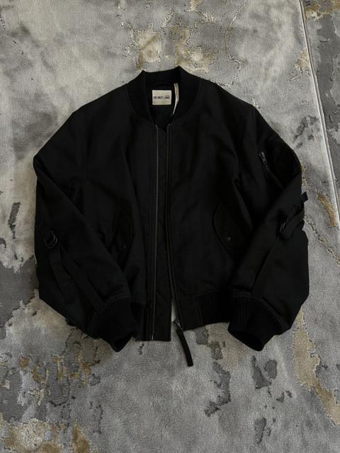 Helmut Lang Black Bondage Bomber Jacket
