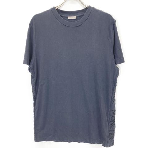 MONCLER Navy Logo Cotton T-Shirt Size L