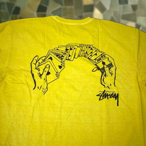 VINTAGE Stussy Shuffle Tee T-Shirt Mens XL Black Solid Crew Neck Hip Hop California