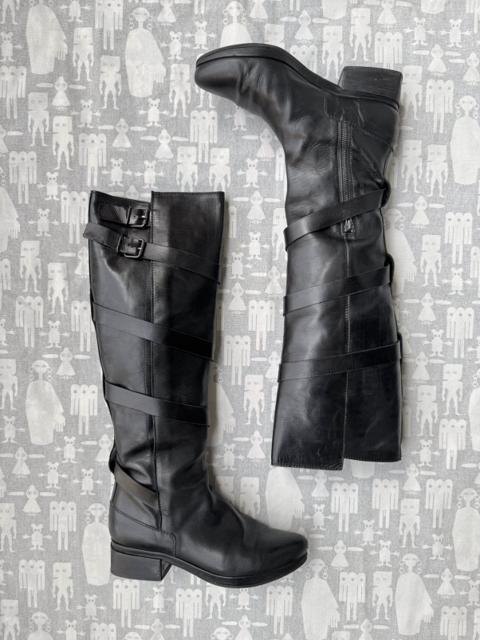 Veronique Branquinho Wrap-Around Strap Leather Boots