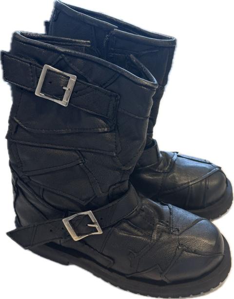 Leather Patchwork Apocalypse Boots