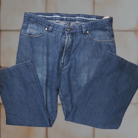 Ermenegildo Zegna Jeans Mens 40x28 Blue Straight Leg Denim Made in Italy