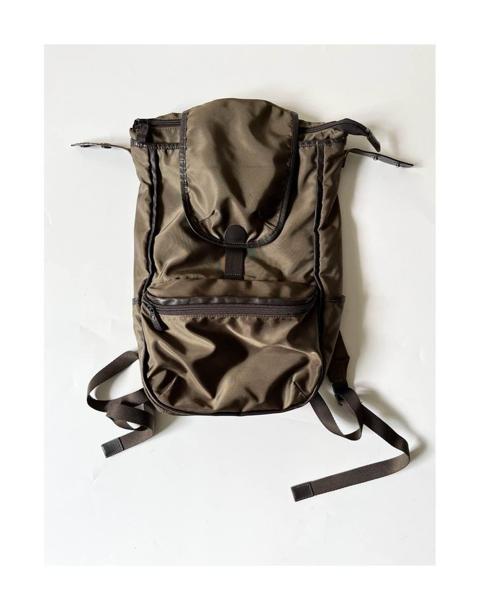 Khaki Nylon Backpack