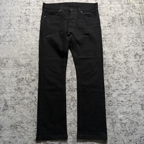 Isamu Katayama Backlash Lizard Patch Skinny Black Jeans | M